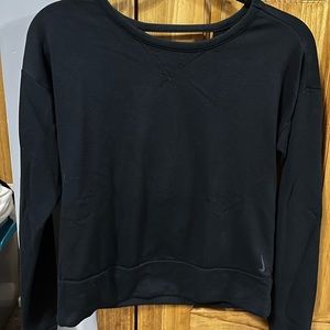 Small Black Nike Open Back Long Sleeve Top